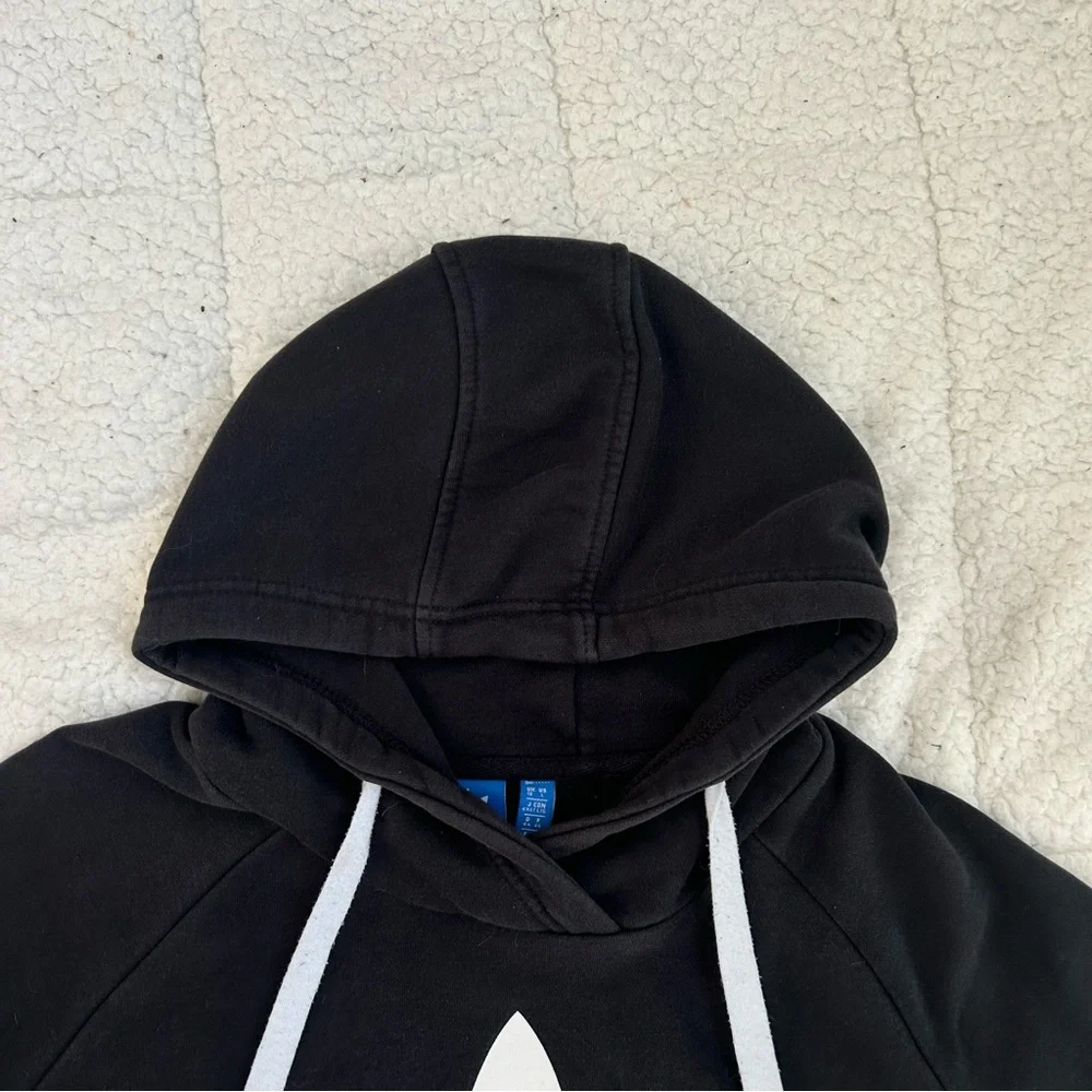Adidas Black Hoodie with White Logo - Picture 4 of 11